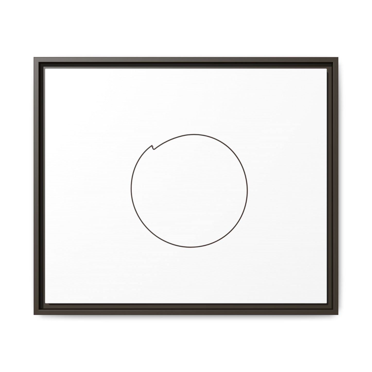Minimal Circle Line Matte Canvas Framed | Modern Abstract Wall Art