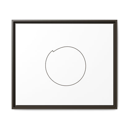 Minimal Circle Line Matte Canvas Framed | Modern Abstract Wall Art