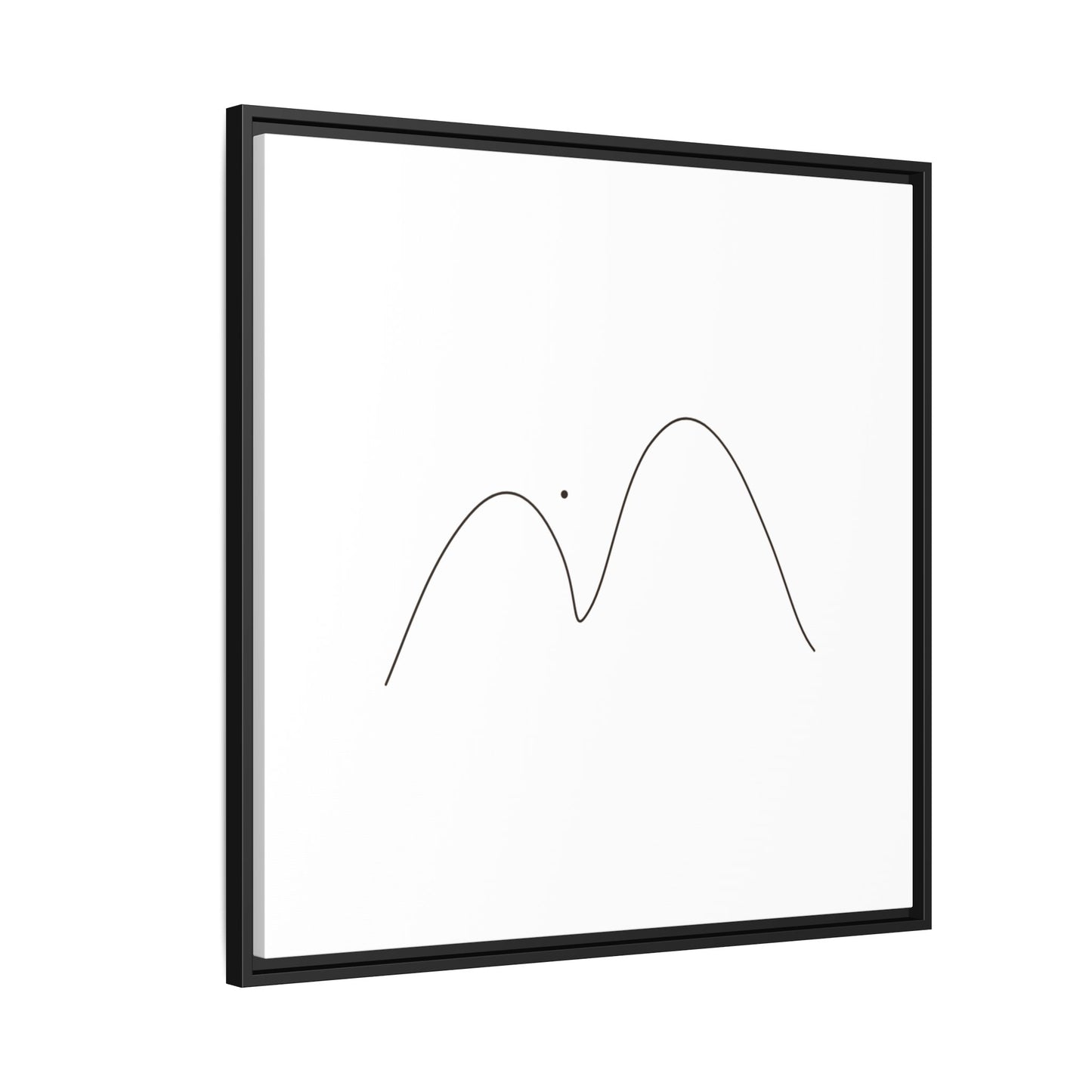 Minimal Line Mountains Matte Canvas Framed