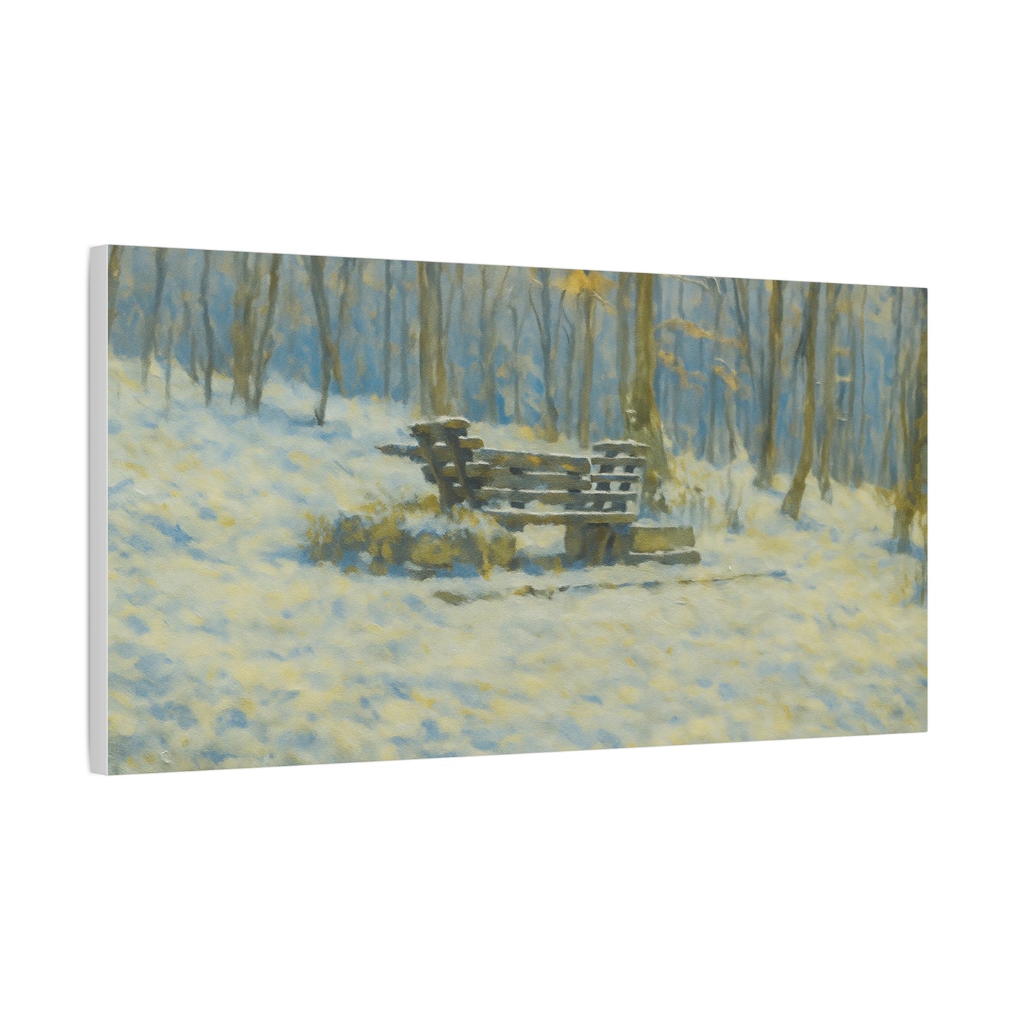 Winter Serenity Canvas Wall Art, Cozy Living Room Decor, Nature Landscape Print, Gift for Art Lovers, Home Decor, Seasonal Artwork - TRV