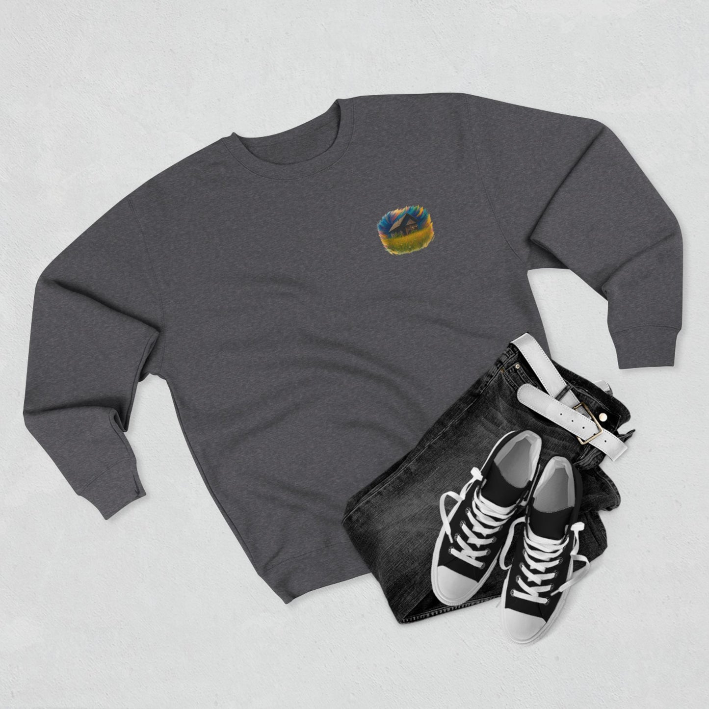 Cozy Dreamers Unisex Crewneck Sweatshirt, Artistic Sweatshirt, Gift for Nature Lovers, Vintage Vibe Apparel, Comfortable Layer, Casual Wear - TRV