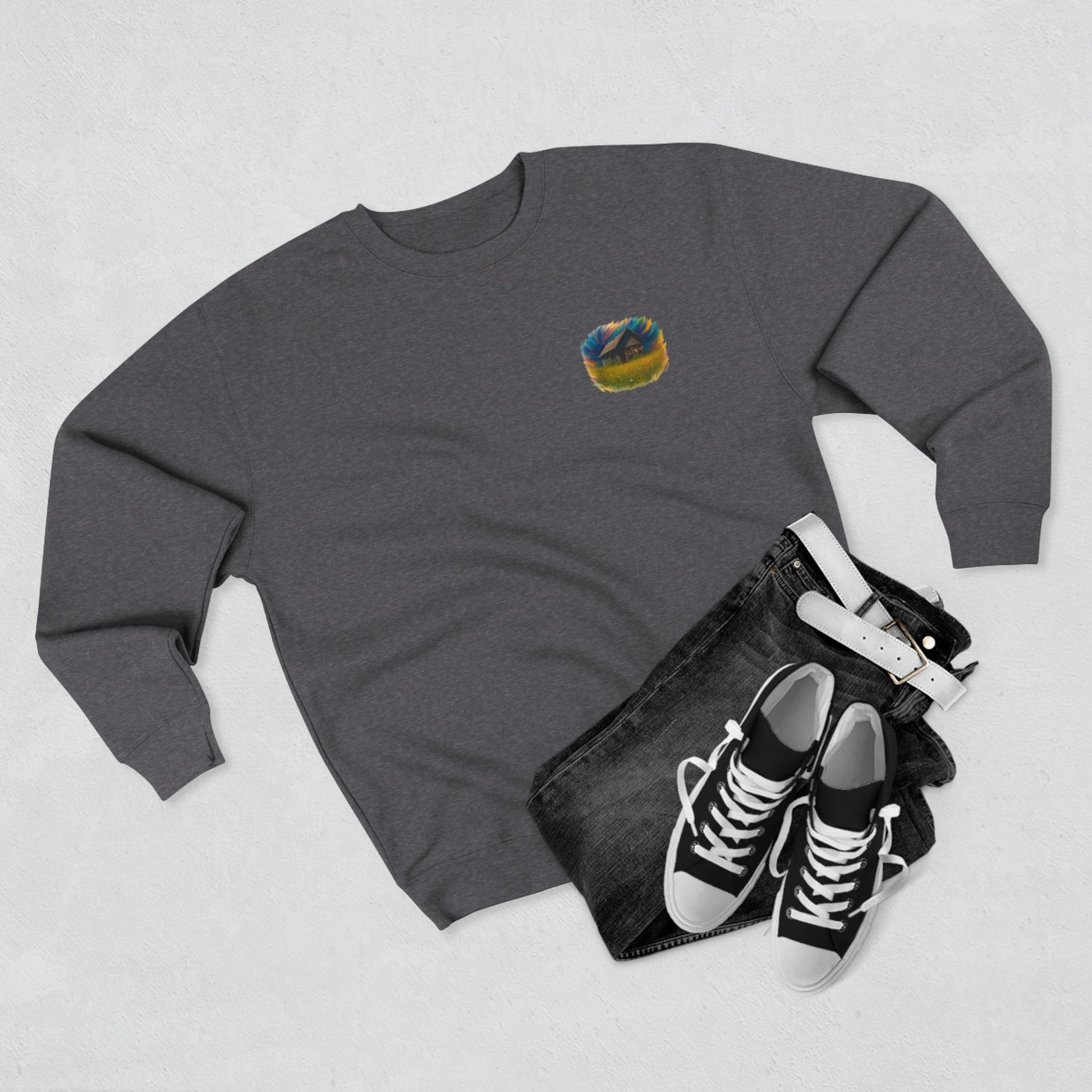 Cozy Dreamers Unisex Crewneck Sweatshirt, Artistic Sweatshirt, Gift for Nature Lovers, Vintage Vibe Apparel, Comfortable Layer, Casual Wear - TRV