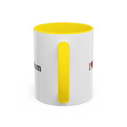 I Love Mom Accent Coffee Mug - Perfect Gift for Mother's Day & Special Occasions - TRV