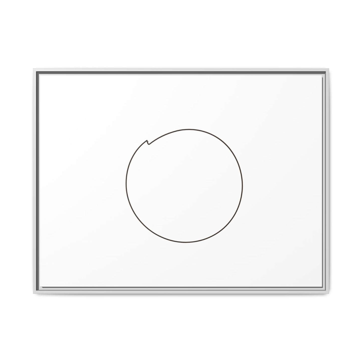 Minimal Circle Line Matte Canvas Framed | Modern Abstract Wall Art