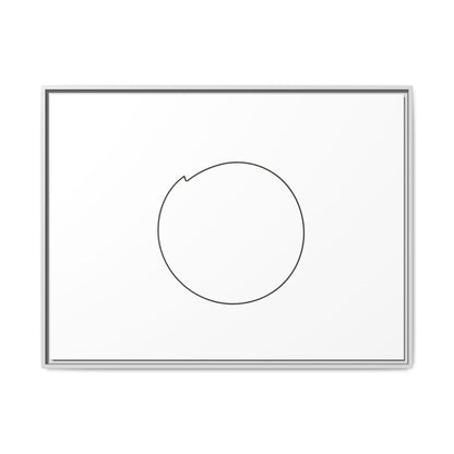 Minimal Circle Line Matte Canvas Framed | Modern Abstract Wall Art