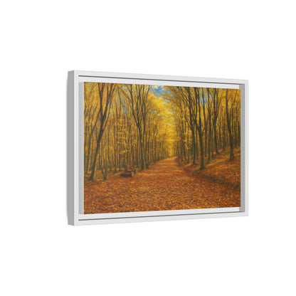 Autumn Forest Framed Canvas Art, Cozy Wall Decor, Nature Inspired Gift, Fall Home Accent, Perfect for Thanksgiving - TRV