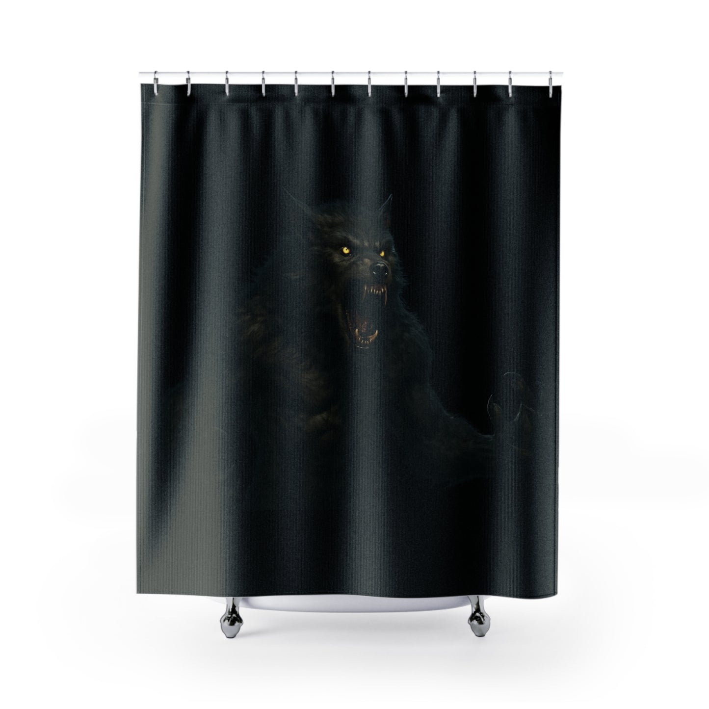 Werewolf Shower Curtain, Gothic Bathroom Decor, Moonlight Werewolf Design, Spooky Home Accent, Halloween Decoration