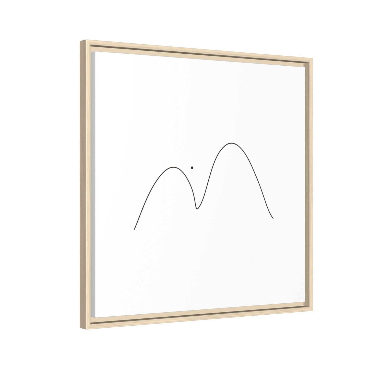 Minimal Line Mountains Matte Canvas Framed