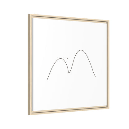 Minimal Line Mountains Matte Canvas Framed