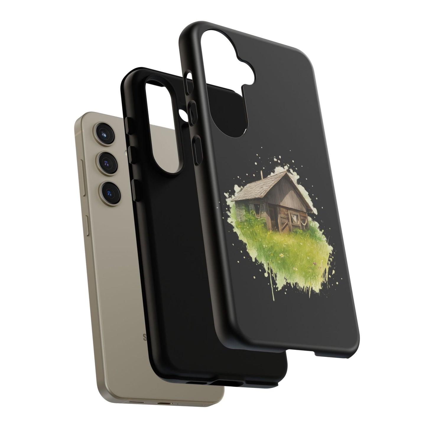 Rustic Farmhouse Phone Case, Cute Cottage Design, Tough Cases for Nature Lovers, Eco-Friendly Gift, Customizable Tech Accessories - TRV