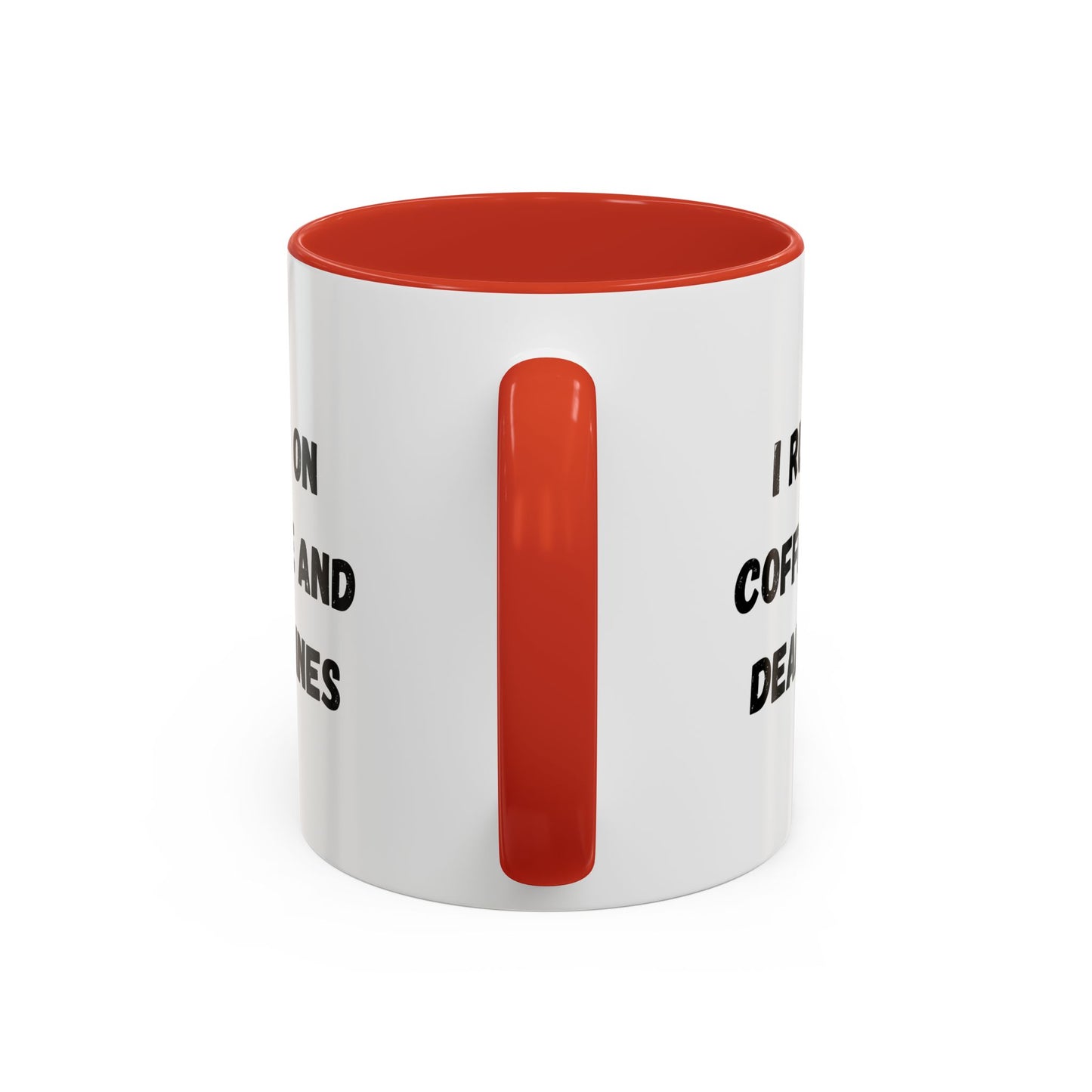 I Run on Coffee and Deadlines Mug, Motivational Coffee Cup, Office Mug, Gift for Writers, Caffeine Lover's Mug, Funny Coffee Cup