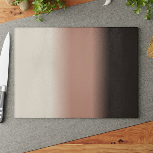 Neutral Gradient Glass Cutting Board | Modern Ombre Kitchen Decor