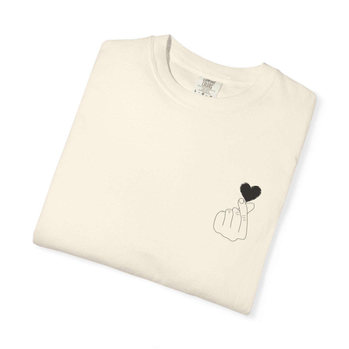Unisex Garment-Dyed T-Shirt with Heart Design | Casual Trendy Wear for All Occasions