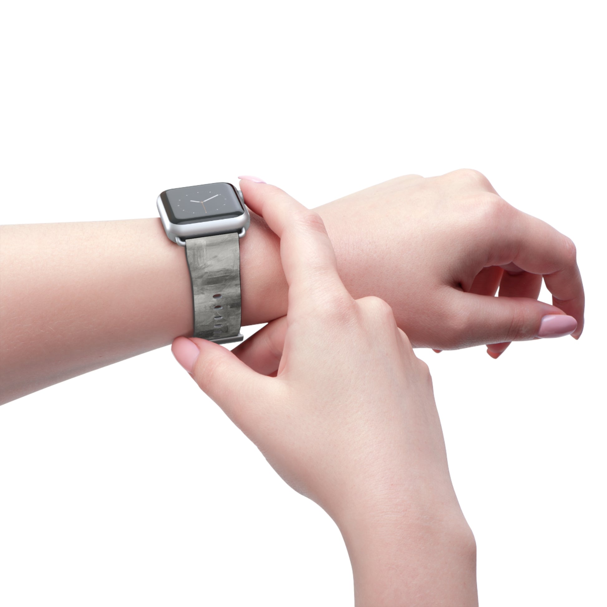 Gray Watercolor Camouflage Watch Band | Neutral Abstract Apple Watch Strap - TRV