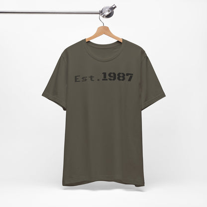 Est. 1987 Unisex Tee - Vintage Style Shirt, 80s Birth Year Gift, Casual Wear, Birthday T-Shirt, Retro Graphic Tee