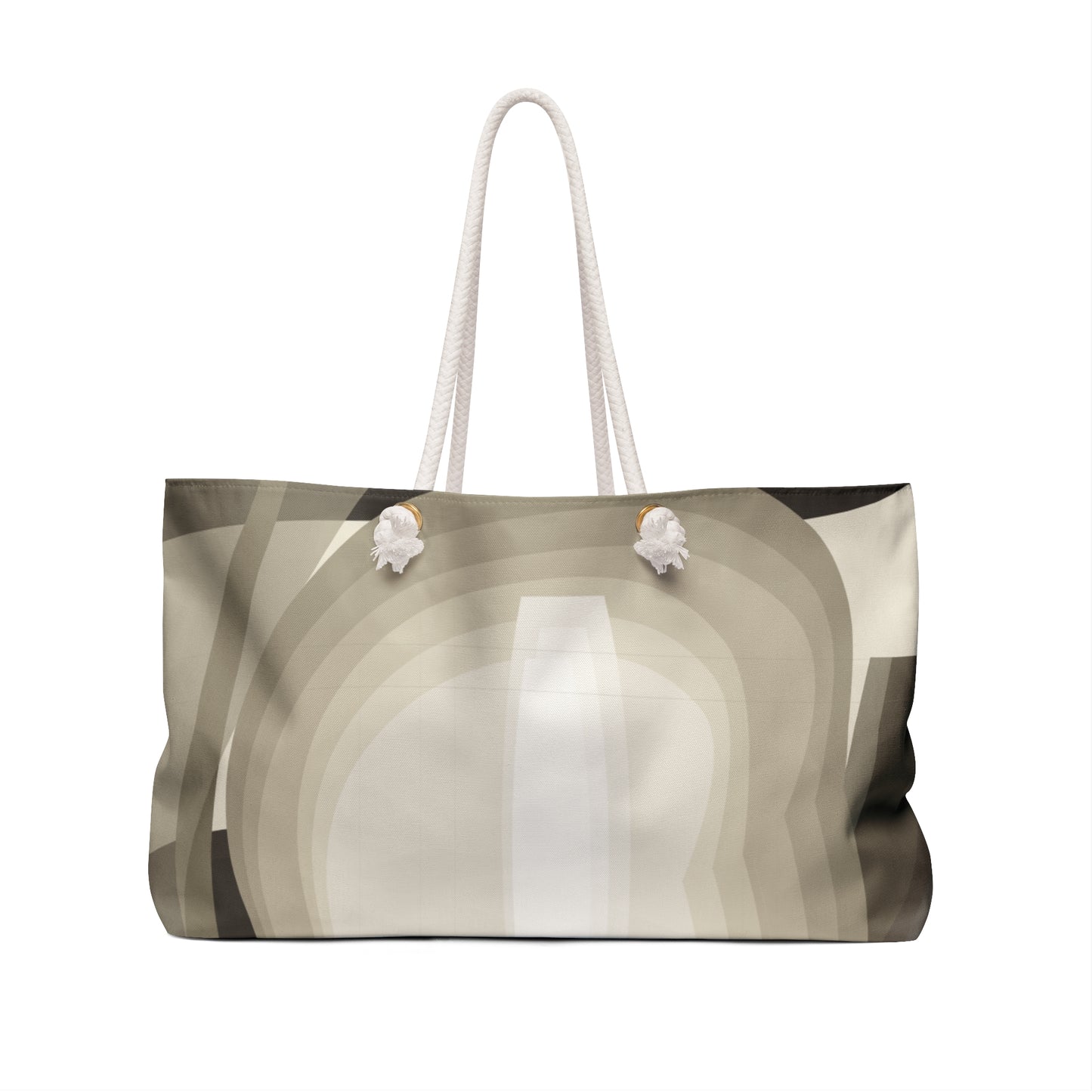 Neutral Abstract Geode Pattern Weekender Bag | Beige Stone Strata