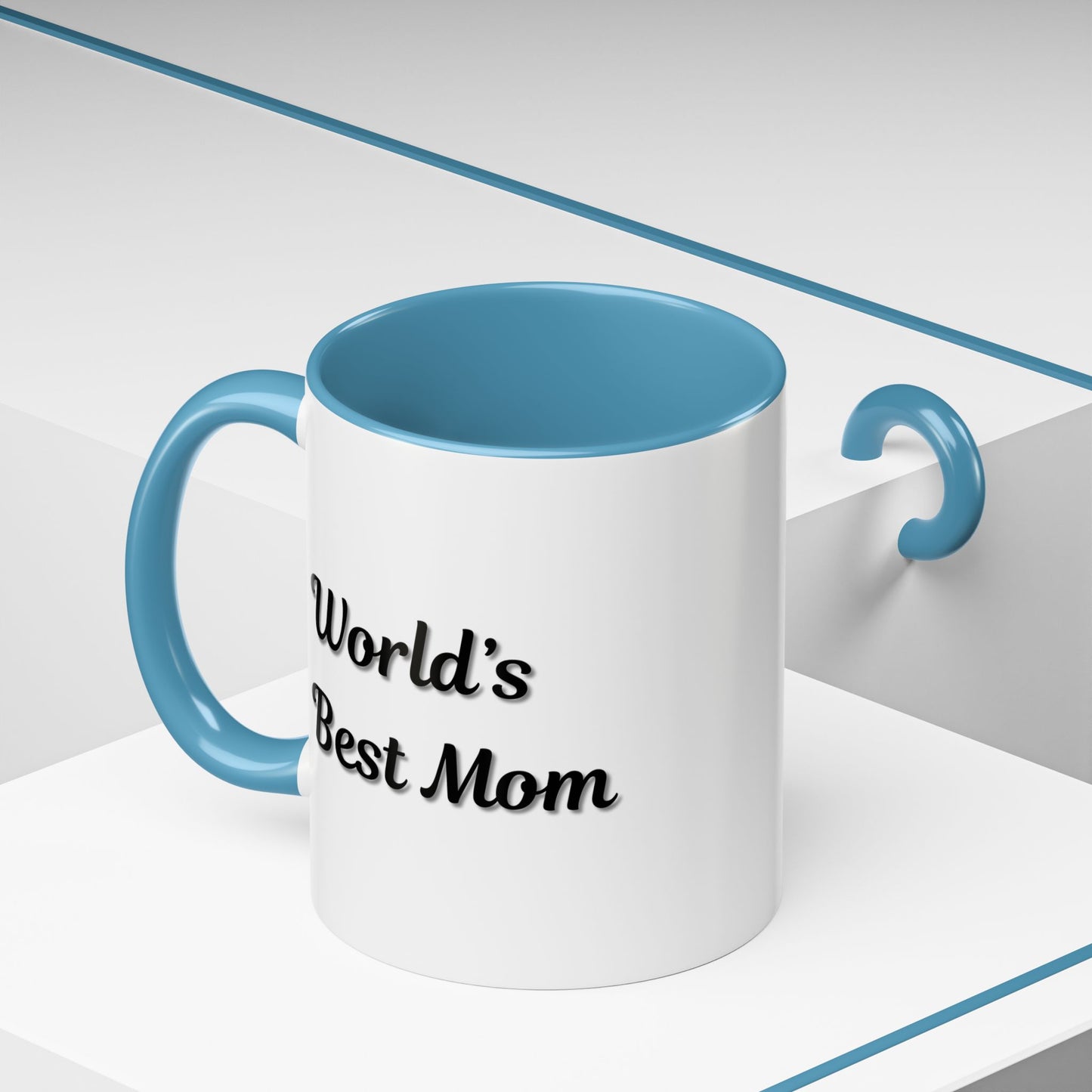 World's Best Mom Accent Coffee Mug - 11oz & 15oz - Perfect Gift for Mother's Day