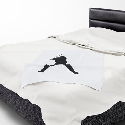 Baseball Player Plush Blanket | Soft Sports Throw, Cozy Gift for Athletes, Home Decor, Game Day Blanket, Perfect for Birthdays - TRV