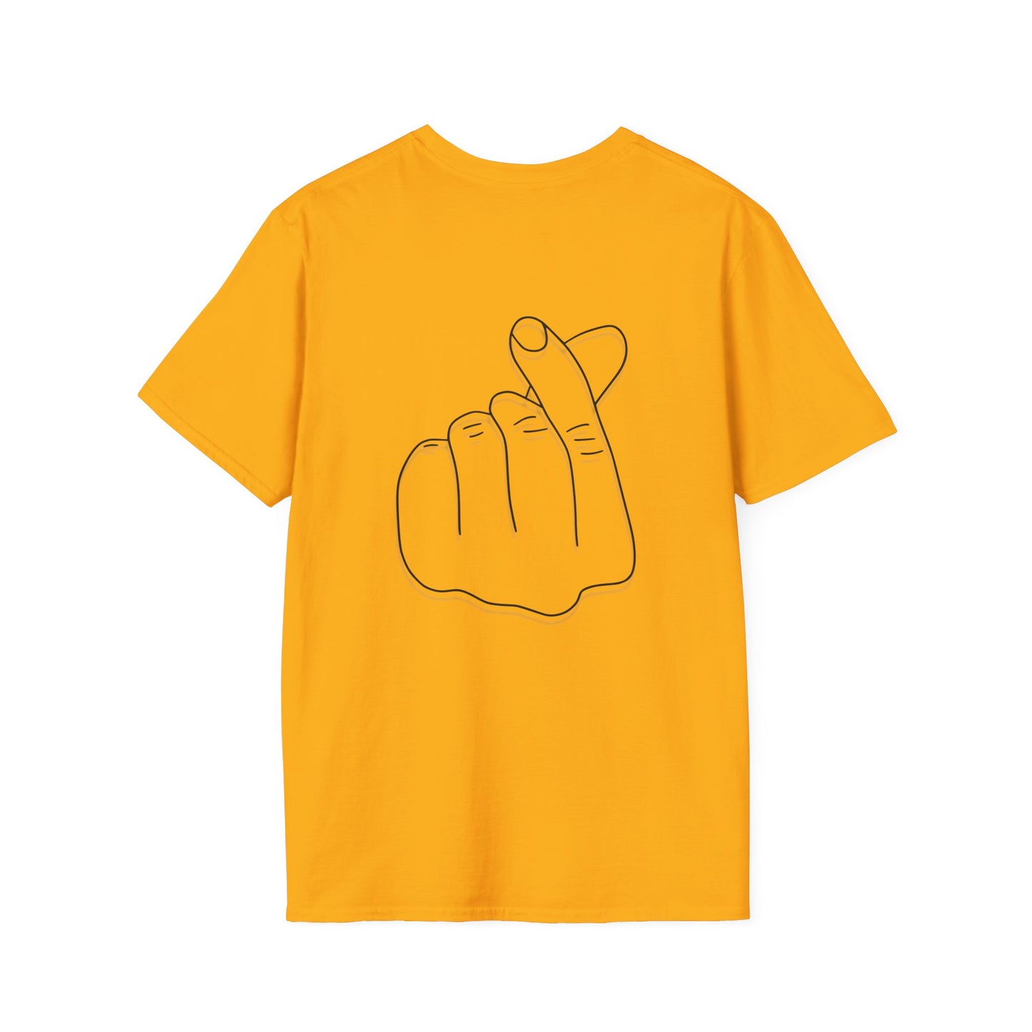 Trendy Unisex Softstyle T-Shirt with Love Hand Gesture Design