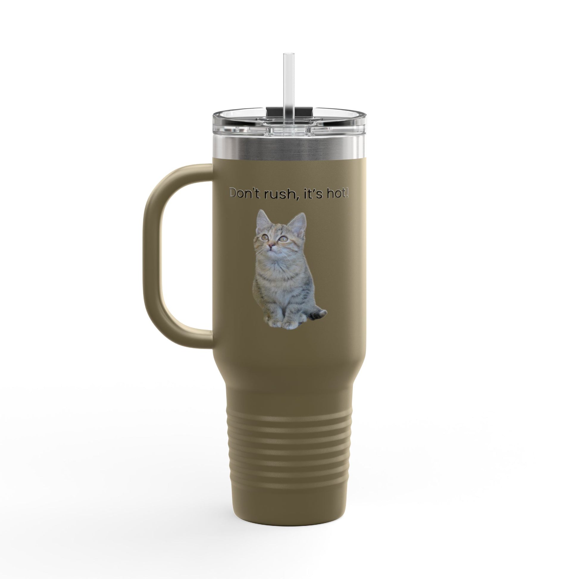 Funny Cat Insulated Travel Mug - 40oz - Perfect for Hot Drinks - TRV