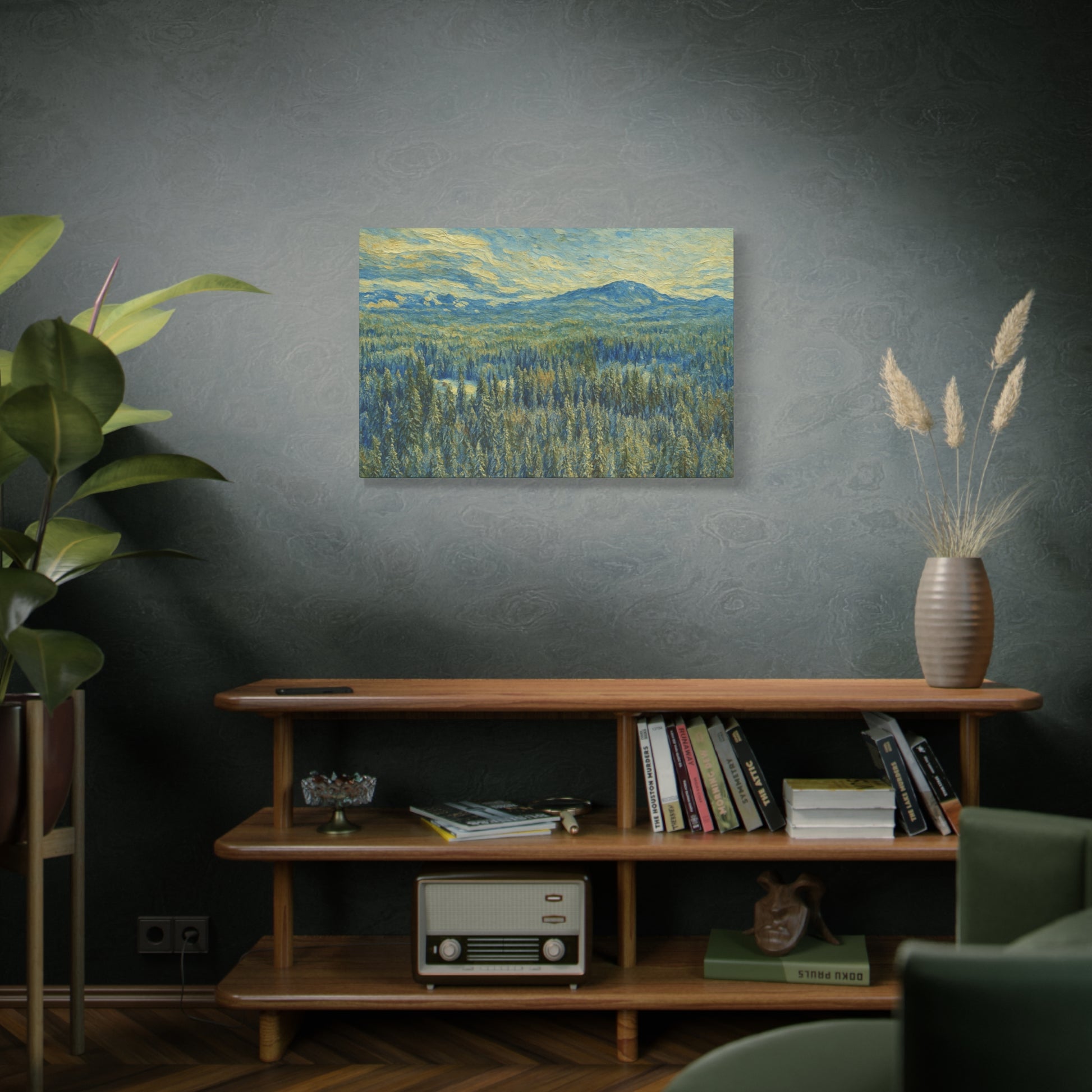 Scenic Landscape Canvas Print, Rustic Home Decor, Wall Art for Nature Lovers, Gift for Art Enthusiasts, Serene Forest Artwork - TRV