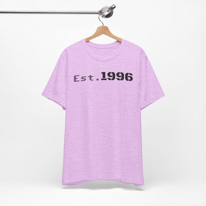 Established 1996 Unisex T-Shirt, Vintage Year Tee, Birth Year Gift, Casual Fashion, Personalized Graphic Tee - TRV