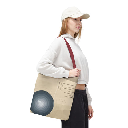 Abstract Neutral Waves Tote Bag | Geometric Circle Pattern