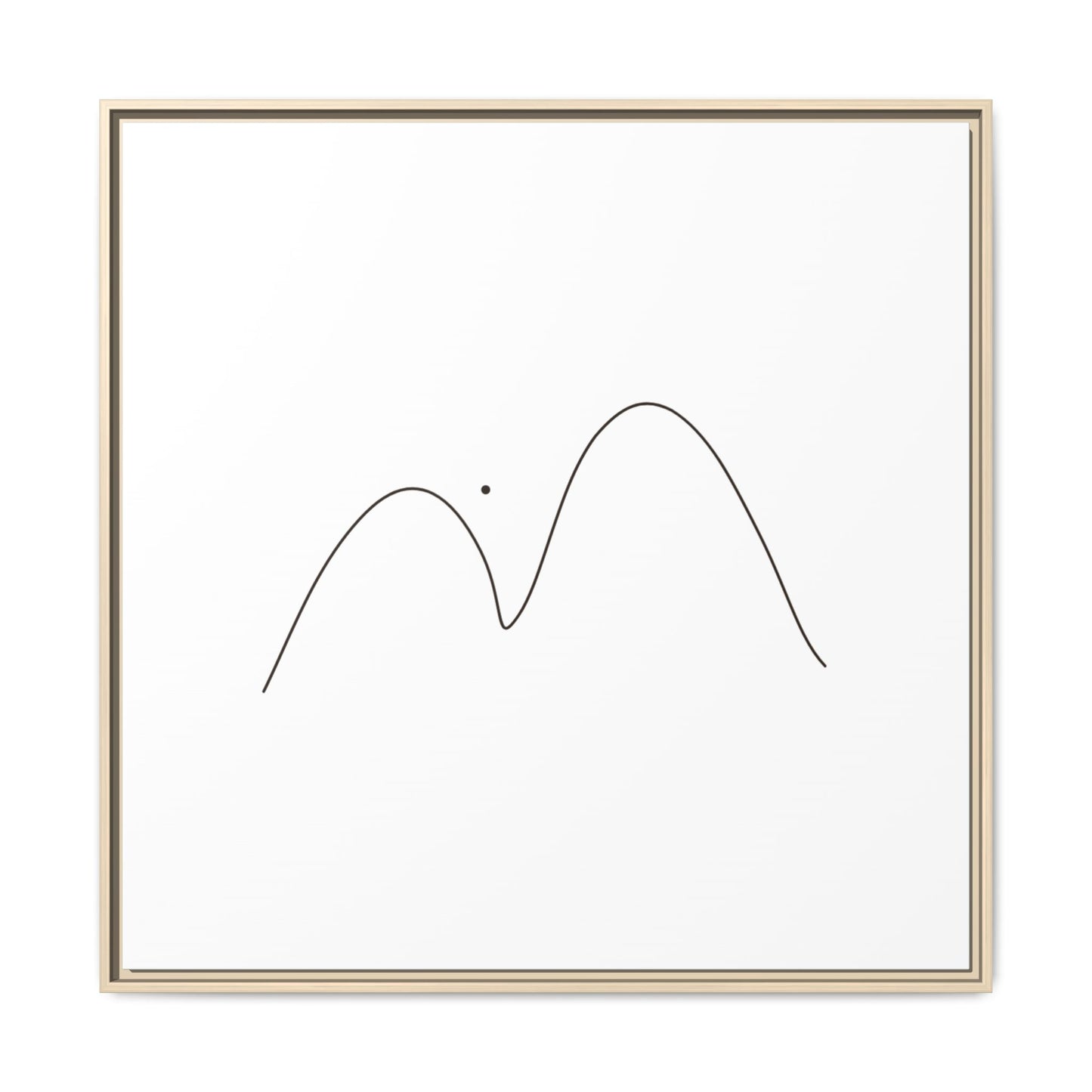 Minimal Line Mountains Matte Canvas Framed