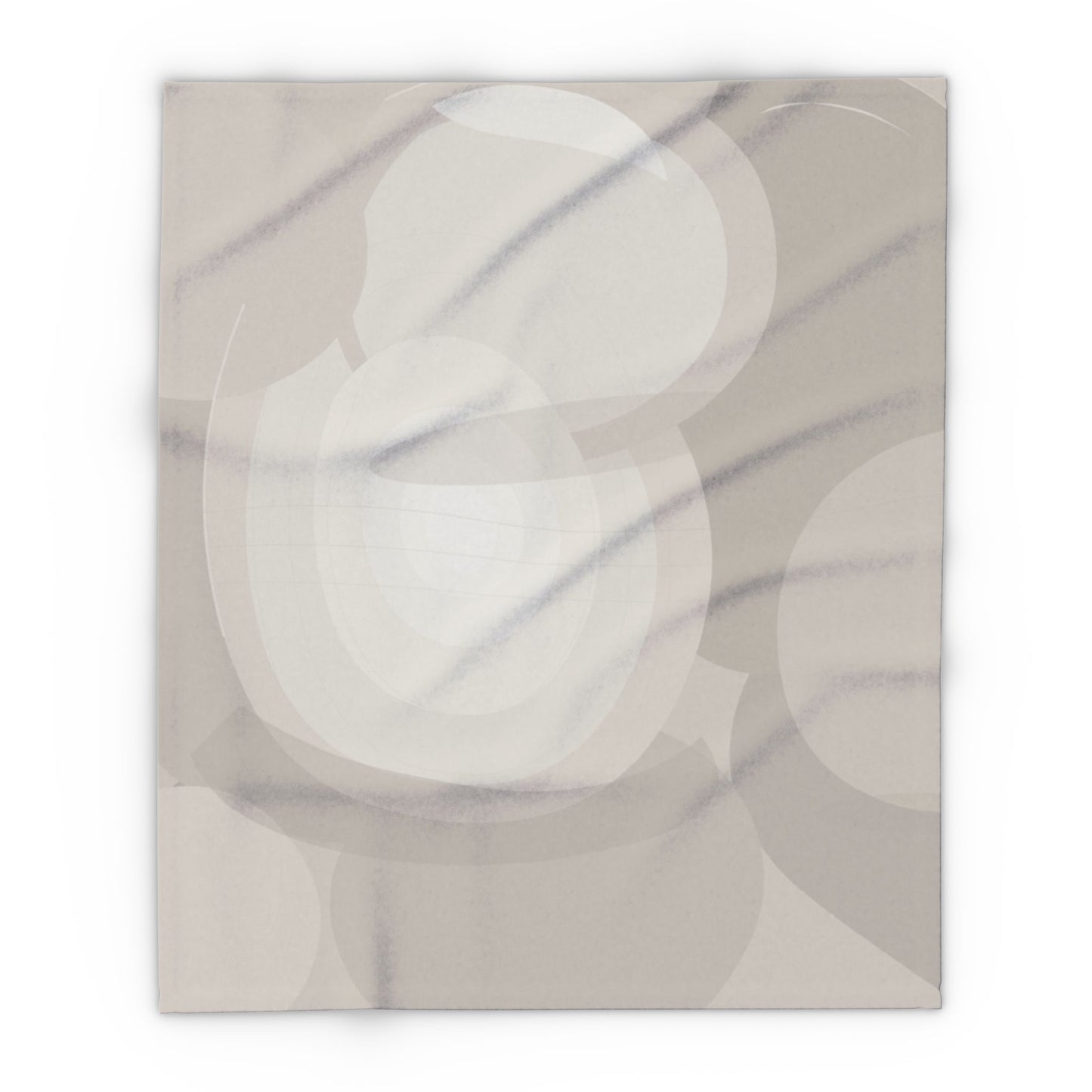 Abstract neutral swirls Arctic fleece blanket by Printify featuring minimal modern design, perfect for cozy home decor.