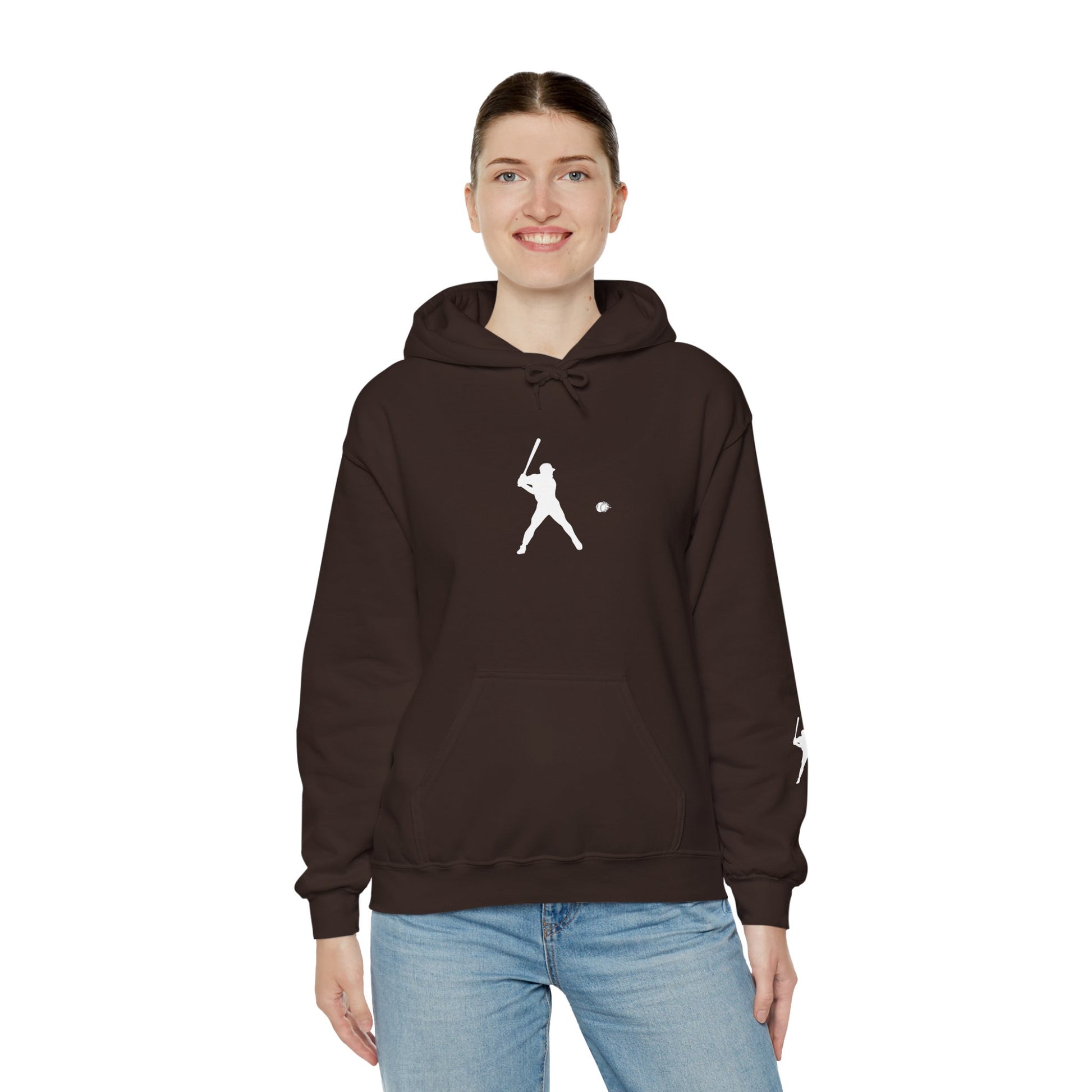 Sporty Unisex Baseball Hooded Sweatshirt, Casual Hoodie for Athletes, Perfect for Gifts, Comfy Streetwear, Ideal for Sports Events, Personal Use - TRV