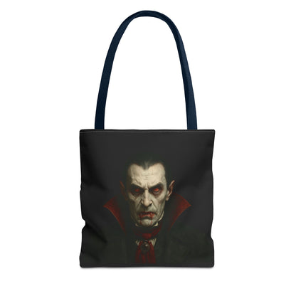 Vampire Haunted Tote Bag, Spooky Shopping Bag, Halloween Accessory, Gothic Style Handbag, Perfect for Halloween Parties, Unisex Tote - TRV