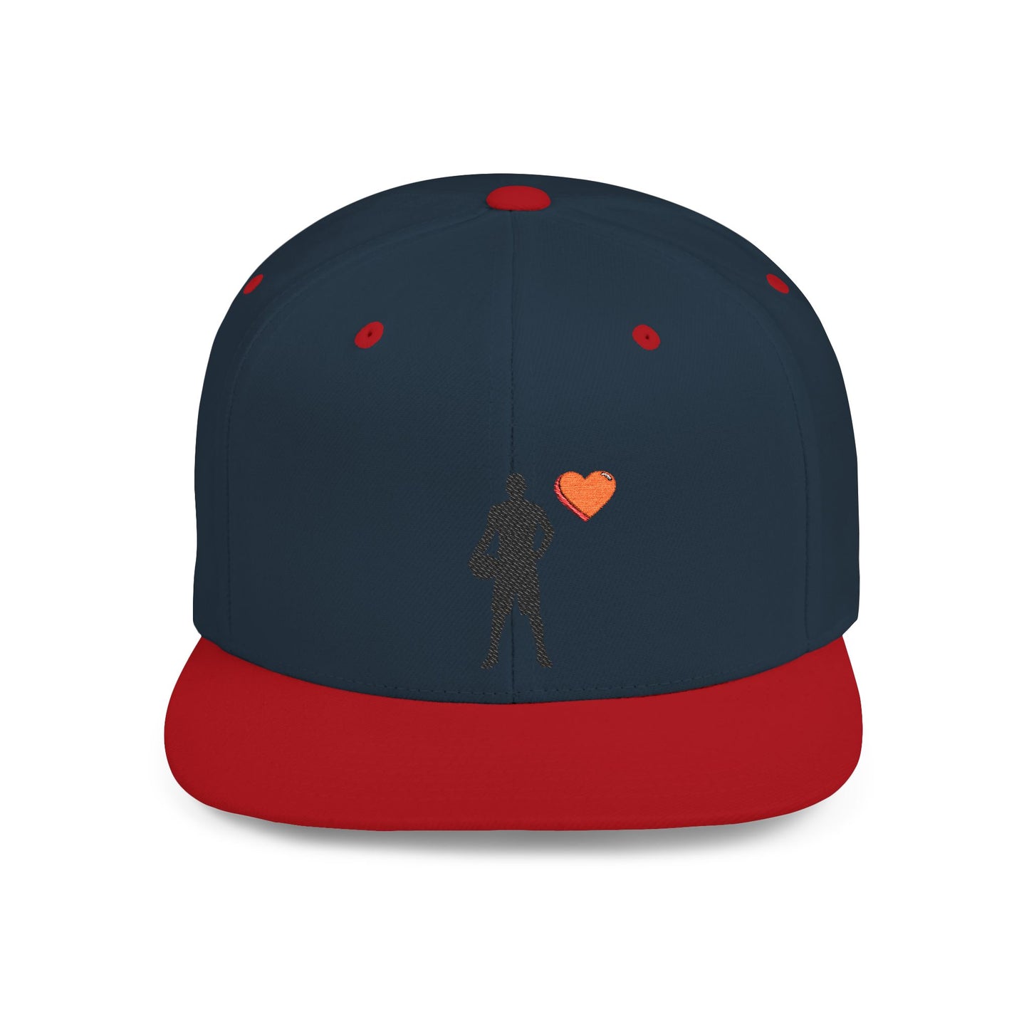 Sporty Love Flat Bill Snapback Hat – Adjustable Cap for Athletes, Casual Wear, Gifts for Sports Fans, Basketball Enthusiasts, Unique - TRV
