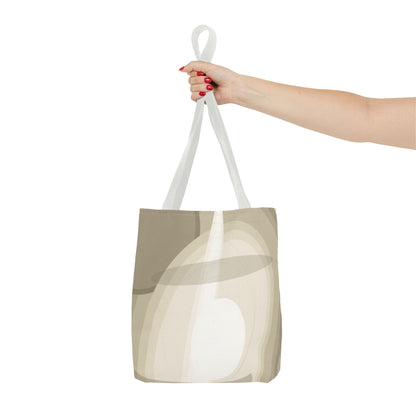Neutral Abstract Light Beam Tote Bag | Minimalist Geometric Pattern