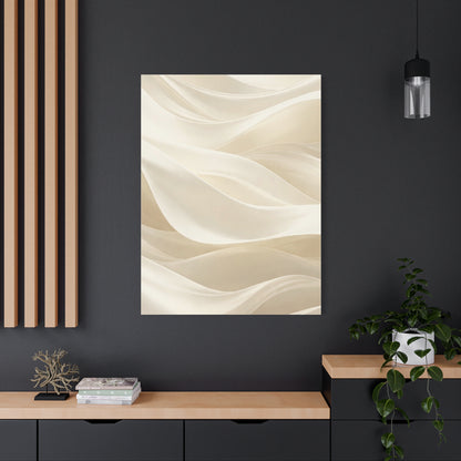 Neutral Abstract Wave Art Matte Canvas