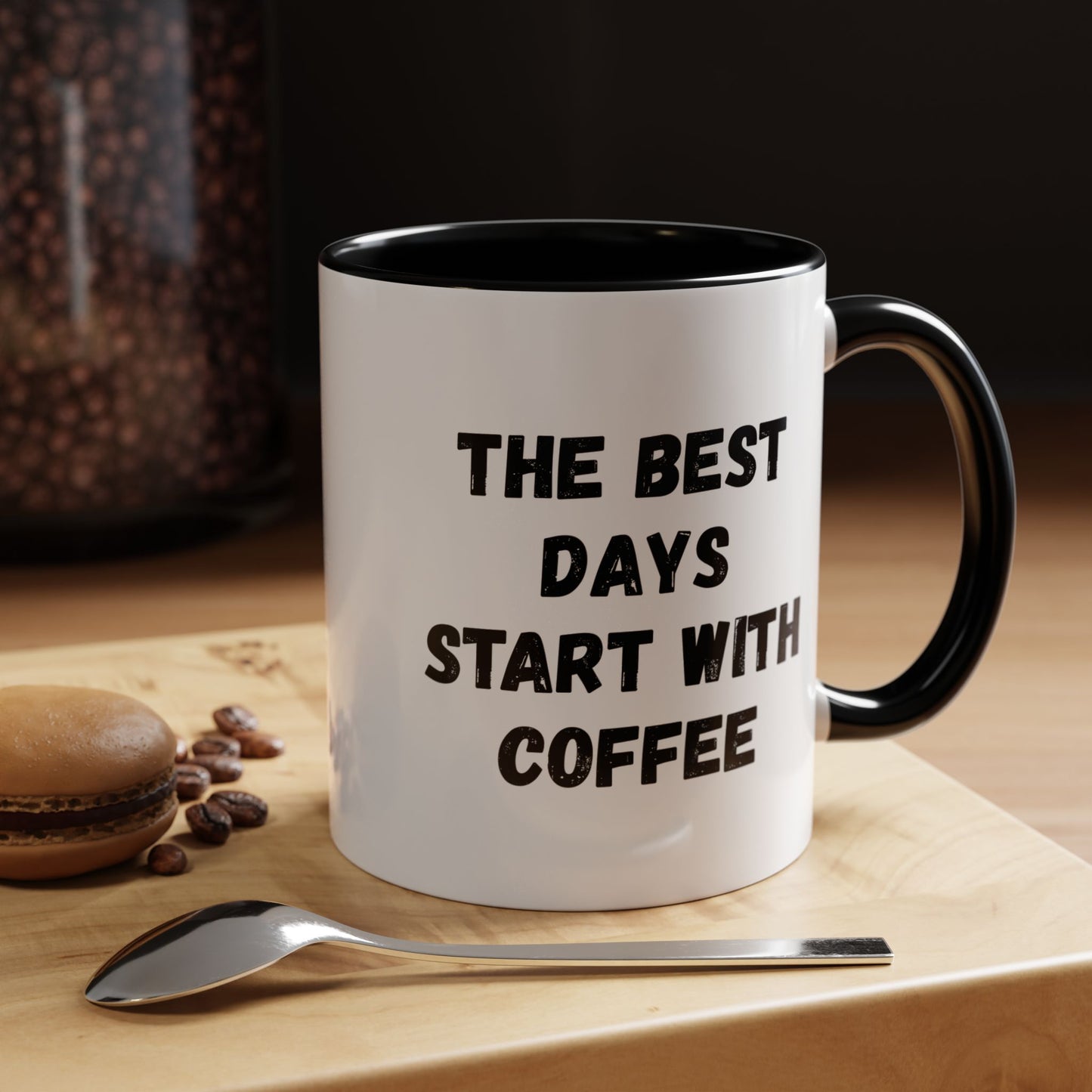 Inspirational Coffee Mug - The Best Days Start With Coffee - Gift for Coffee Lovers, Office Decor, Kitchenware, Birthday Gift, Motivational
