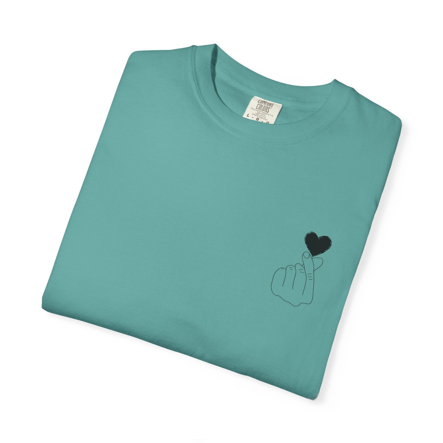 Unisex Garment-Dyed T-Shirt with Heart Design | Casual Trendy Wear for All Occasions