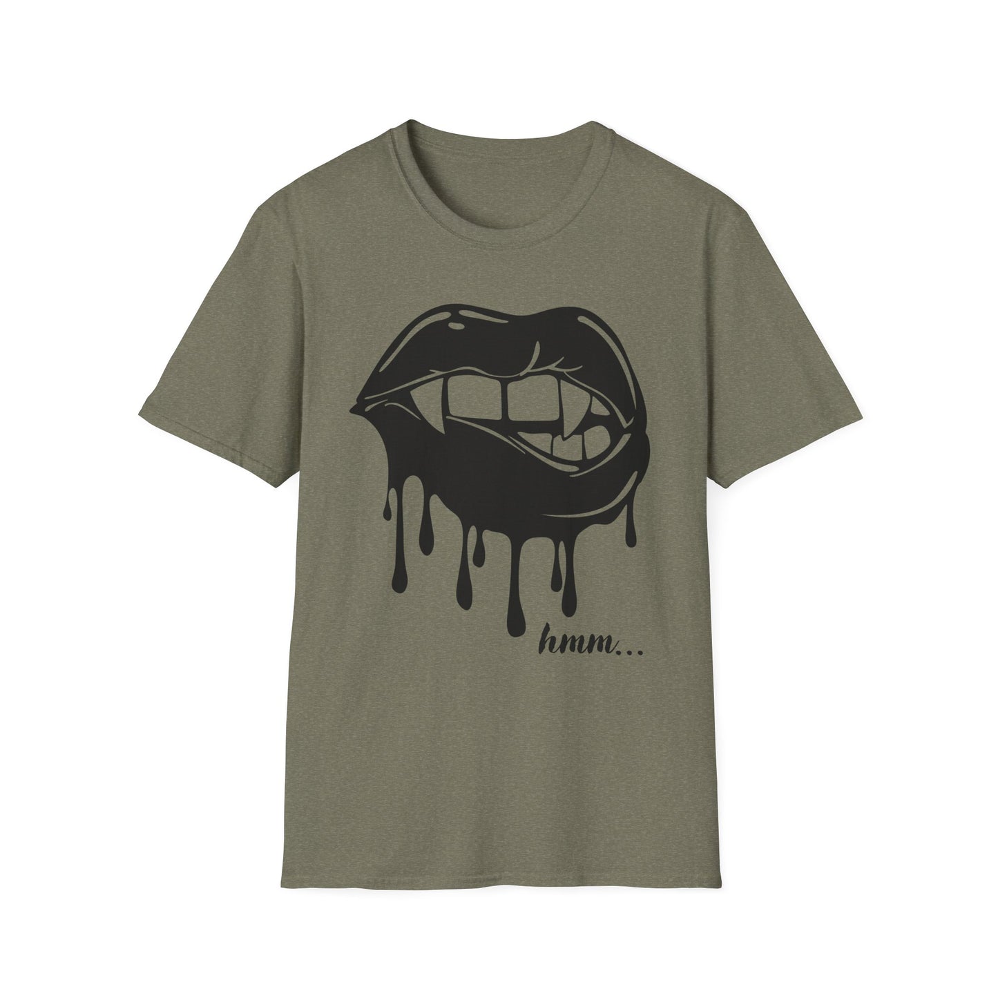 Edgy Graphic Unisex T-Shirt - Dripping Mouth Design, Cool Tee, Trendy Shirt, Hipster Top, Streetwear, Alternative Fashion, Holiday Gift