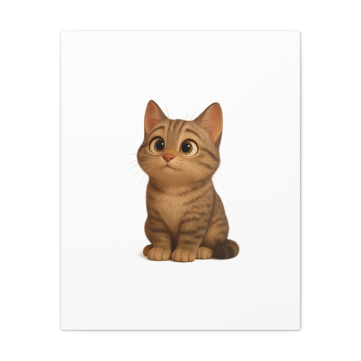 Adorable Cat Canvas Art, Cute Cat Wall Decor, Pet Lover Gift, Nursery Wall Art, Animal Print, Modern Home Decor - TRV