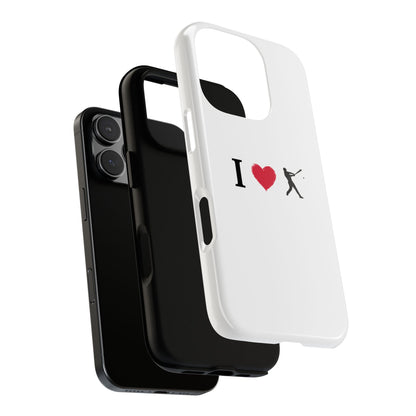 Baseball Love Phone Case, Tough Cases for Sports Lovers, i Heart Baseball Protection, Gift for Players, Cute Sports Case - TRV
