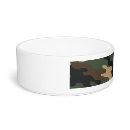 Camo Pet Bowl - Military Green Camouflage Dog & Cat Bowl