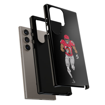 Football Player Tough Phone Case – Protective Black Sports iPhone Case