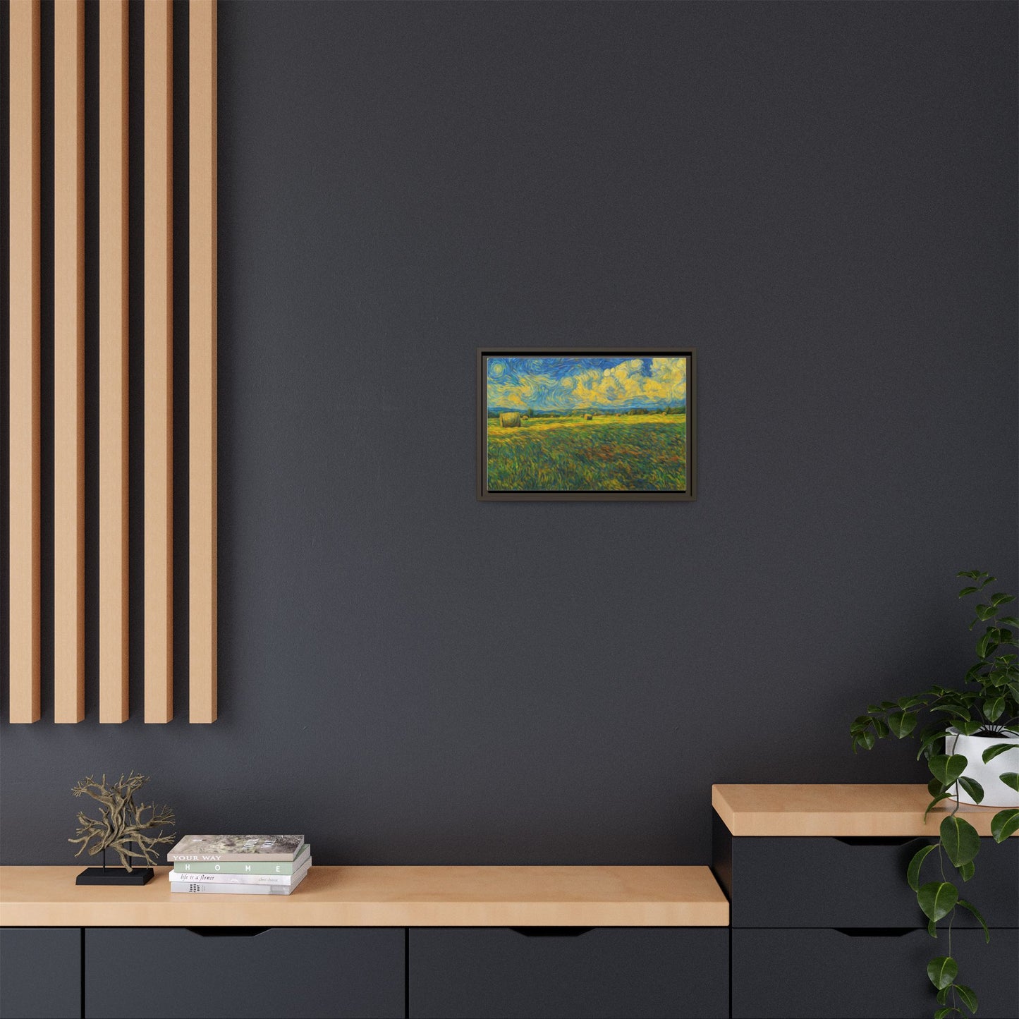 Landscape Matte Canvas, Framed (Multi-color) - TRV