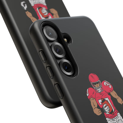 Football Player Tough Phone Case – Protective Black Sports iPhone Case