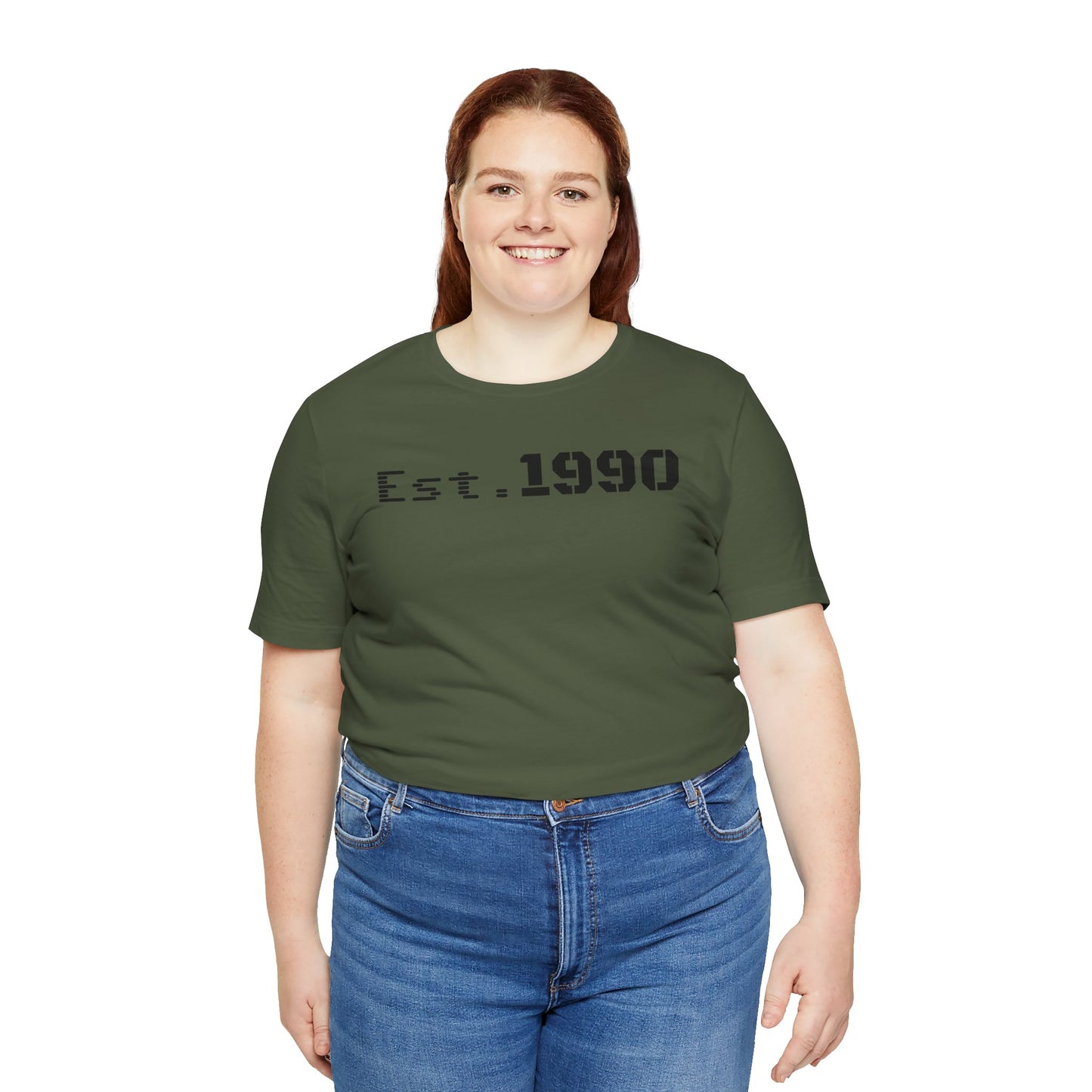 Unisex Est. 1990 Nostalgic Jersey Tee - Perfect Gift, Vintage Style, Retro Fashion, Birthday Celebration, Casual Wear - TRV