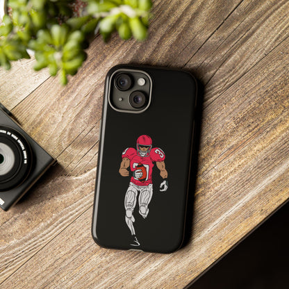 Football Player Tough Phone Case – Protective Black Sports iPhone Case