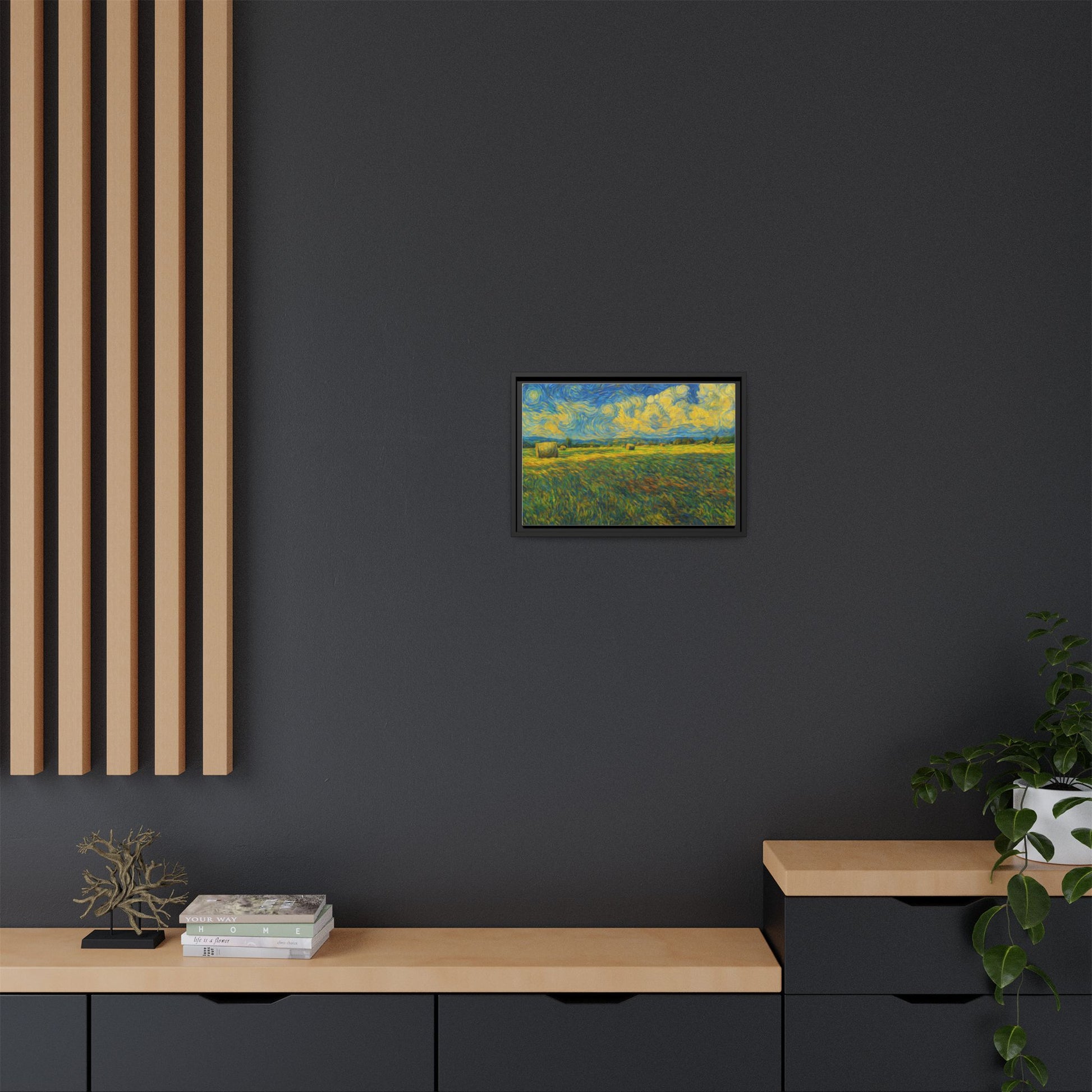 Landscape Matte Canvas, Framed (Multi-color) - TRV