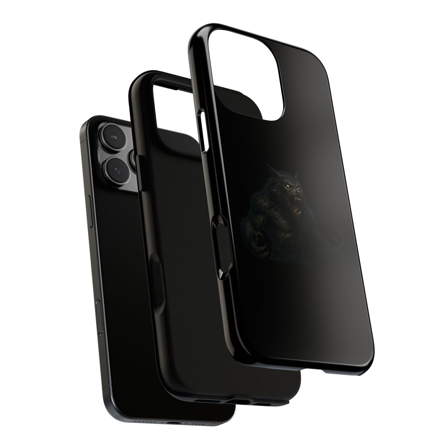 Werewolf Phone Case, Tough Cases, Black Panther Design, Gift for Animal Lovers, Phone Accessories, Fierce Phone Protection - TRV