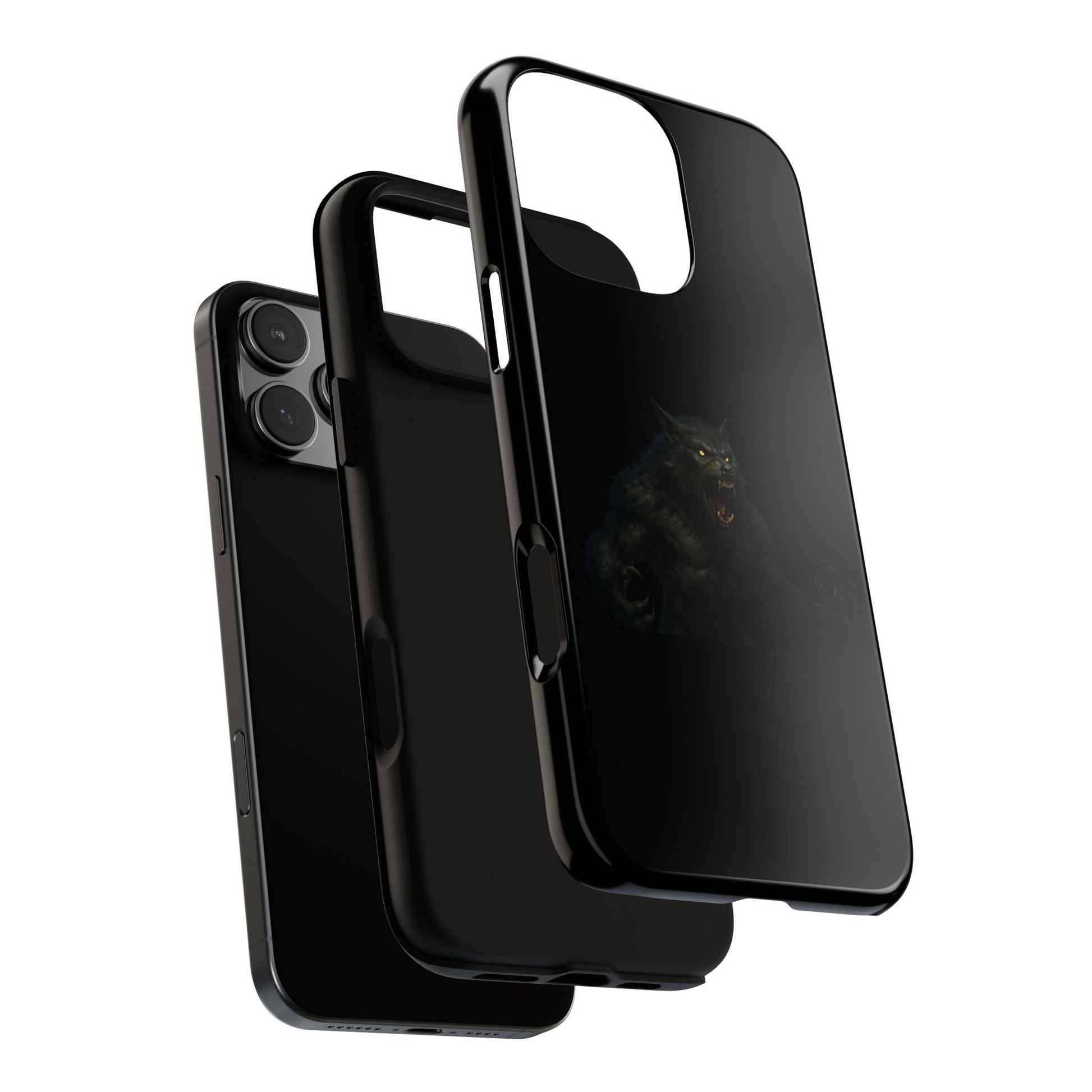 Werewolf Phone Case, Tough Cases, Black Panther Design, Gift for Animal Lovers, Phone Accessories, Fierce Phone Protection - TRV