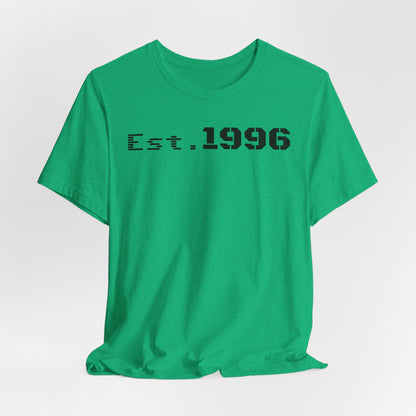 Established 1996 Unisex T-Shirt, Vintage Year Tee, Birth Year Gift, Casual Fashion, Personalized Graphic Tee - TRV