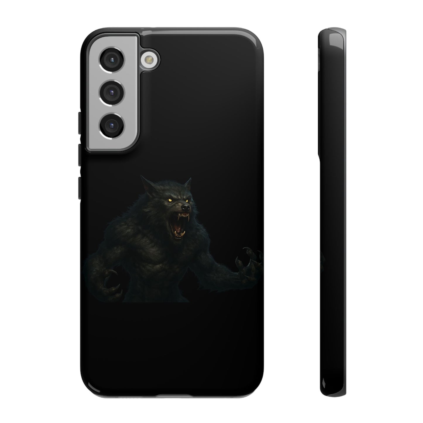 Werewolf Phone Case, Tough Cases, Black Panther Design, Gift for Animal Lovers, Phone Accessories, Fierce Phone Protection - TRV